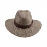 Chapeau charbon anti UV homme femme  grand bord : couleur - charbon, Mixte - Homme et Femme, Taille Réglable - par lacet de 54cm à 58cm