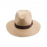 Chapeau naturel anti UV homme femme  grand bord : couleur - naturel , Mixte - Homme et Femme, Taille Réglable - par lacet 59cm à 61cm