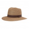 Chapeau marron anti UV homme femme  grand bord : couleur - marron , Mixte - Homme et Femme, Taille Réglable - par lacet de 54cm à 58cm