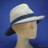 chapeau anti UV homme et femme :  garniture - marine, couleur - beige, Mixte - Homme et Femme, taille - M.56.57cm