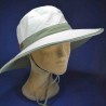 Chapeau jade anti UV très grand bord :  garniture - Jade, couleur - blanc, Mixte - Homme et Femme, taille - 59/61cm