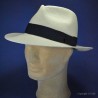 Véritable Chapeau Panama homme femme Fedora :  garniture - noir, couleur - naturel 42, Mixte - Homme et Femme, taille - XL-(61-62 cm)