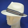 Chapeau Panama trilby homme et femme galon bicolore : couleur - 36, Mixte - Homme et Femme, taille - S-(55-56 cm)