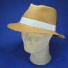 Chapeau panama traveler homme et femme :  garniture - ivoire, couleur - miel, Mixte - Homme et Femme, taille - S.54.55cm