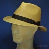 chapeau panama véritable pour homme et femme :  garniture - marron, couleur - camel 6, Mixte - Homme et Femme, taille - S.54.55cm