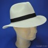 chapeau panama homme australiano  :  garniture - noir, couleur - blanchi, Mixte - Homme et Femme, taille - L.58.59cm