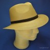 chapeau panama véritable : couleur - miel, Mixte - Homme et Femme, taille - XL-(61-62 cm)