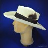 chapeau panama gambler :  garniture - noir, couleur - naturel 42, Mixte - Homme et Femme, taille - L.58.59cm