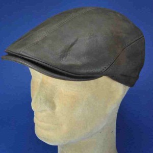 casquettes cuir marron forme anglaise