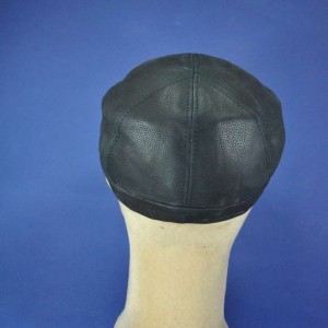casquette haut de gamme cuir forme anglaise noire