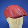 casquette haut de gamme cuir forme anglaise bordeaux : couleur - bordeaux, taille - 61cm