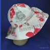 Chapeau capeline de pluie : couleur - rose, taille - 55cm