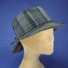 Chapeau de pluie femmes à rayures : couleur - gris, taille - 57cm