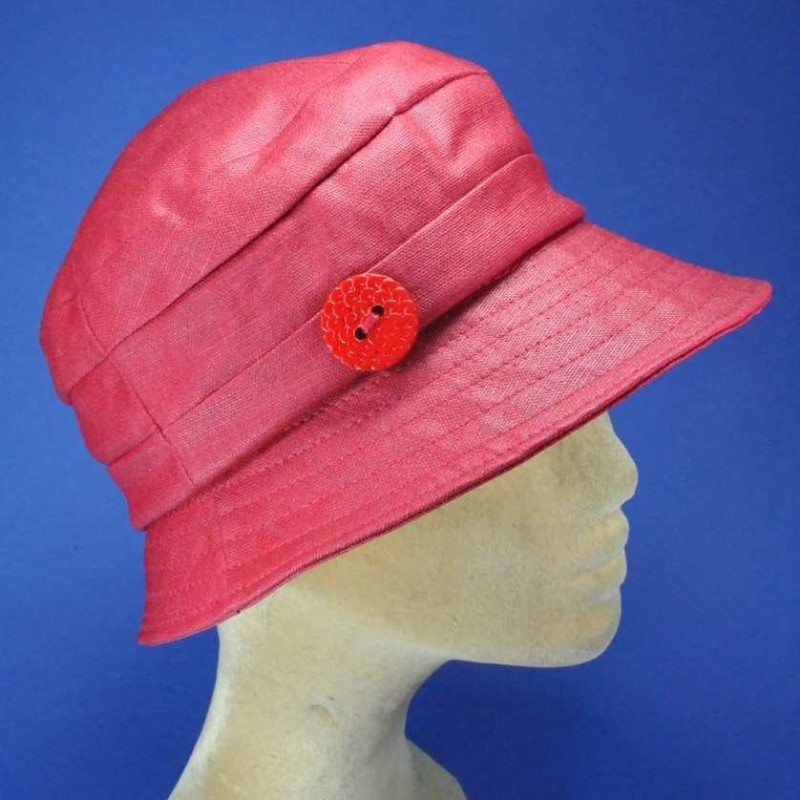 Acheter chapeau de pluie femme, chapeau imperméable rouge livré en 48h