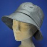 Chapeau pour la pluie femme lin enduit : couleur - gris, taille - 57cm