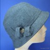 chapeau cloche femme : couleur - gris, taille - M.56.57cm