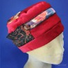 Toque femme : couleur - rouge, taille - M.56.57cm