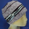 Toque femme-Bonnet d'hiver : couleur - prune 45, taille unique - 55 à 59cm