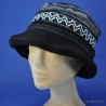 Petit chapeau d'hiver femme : couleur - noir/gris, taille - S.M 54 à 57cm