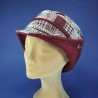 chapeau mode femme : couleur - bordeaux, taille - M.56.57cm