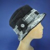 Chapeau d'hiver forme cloche : couleur - noir, taille - M.56.57cm