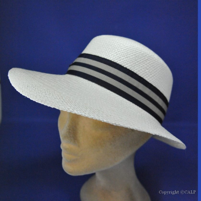 Casquette Visière Panama Jack – Beige, Sangle Réglable (Logo, Occasion)