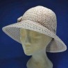 Chapeau cloche en paille macramé : couleur - bleu ciel, taille - M.56.57cm