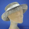 chapeau femme paille macramé : couleur - naturel 42, taille - 57cm