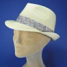 Petit chapeau en paille femme : couleur - beige, taille - S.54.55cm