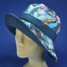 chapeau été marine en lin et viscose taille réglable : couleur - bleu marine 5, Taille Réglable - par lacet 55 à 57cm