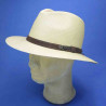 Chapeau panama australien garniture cuir : couleur - naturel 42, Mixte - Homme et Femme, taille - L-(59-60 cm)