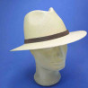 Chapeau panama australien garniture cuir : couleur - naturel , Mixte - Homme et Femme, taille - L-(59-60 cm)