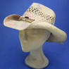 chapeau texan western paille raffia pour les femmes : couleur - beige, taille - L.58.59cm