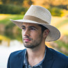 Chapeau IVOIRE anti UV homme femme  grand bord : couleur - ivoire-stone, Mixte - Homme et Femme, Taille Réglable - par lacet 59cm à 61cm