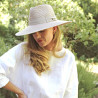 Chapeau anti UV femme roulable sandstone : couleur - beige, Mixte - Homme et Femme, Taille Réglable - par lacet de 55cm à 59cm