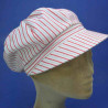 Casquette gavroche coton polyester pour femme fraise : couleur - fraise, taille - Elastiqué 54 à 57cm