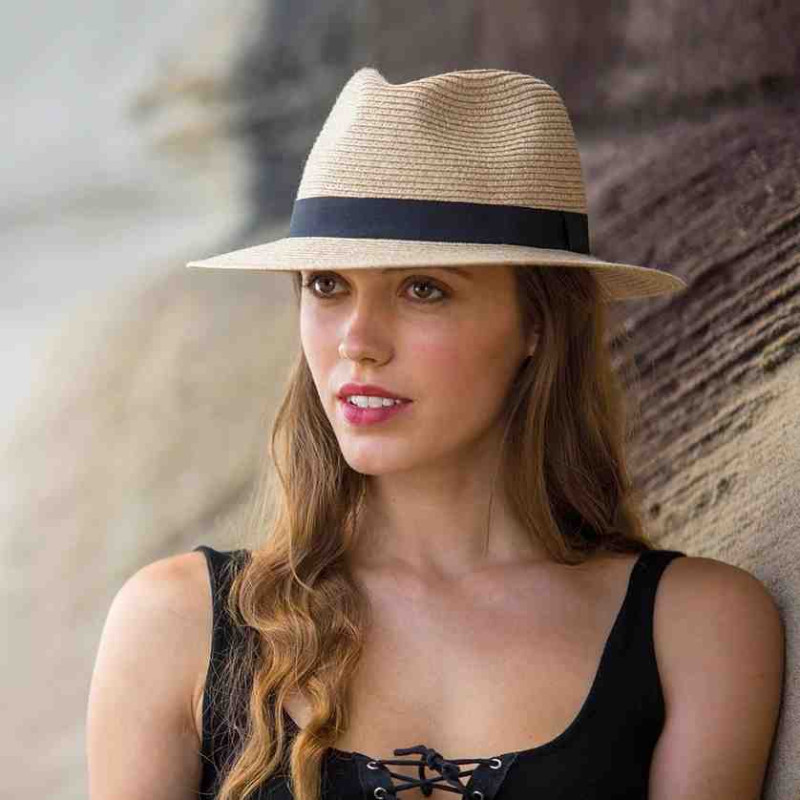 Chapeau anti UV homme femme  bord moyen naturel