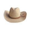 Chapeau femme anti UV cowboy rio sable : couleur - sable, Taille Réglable - par lacet de 55 cm à 59 cm