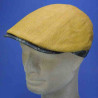 Casquette mode d'été en lin moutarde : couleur - moutarde, taille - 55cm