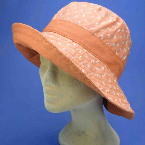 chapeau été terracota en lin et coton taille réglable