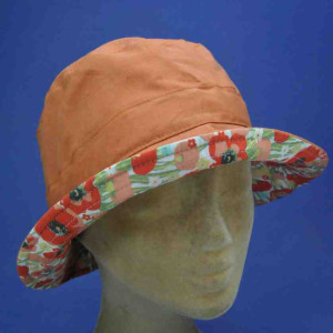 chapeau bob été terracota en lin et coton taille réglable