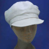 Gavroche naturel d'été lin visiére souple : couleur - naturel, taille - Elastiqué 54 à 57cm