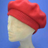 Béret femme fantaisie rouge basque :  plateau - 27,90cm.12", couleur - rouge, taille - élastiqué de 54 cm à 59 cm