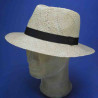 chapeau raphia garniture noir homme :  garniture - noir, couleur - naturel, taille - 61cm