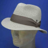 Chapeau traveler petit bord paille de papier beige : couleur - beige, Mixte - Homme et Femme, taille - S-(55-56 cm)