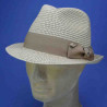 Chapeau trilby paille de papier naturel homme et femme : couleur - naturel, Mixte - Homme et Femme, taille - S-(55-56 cm)