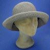 Chapeau cloche Raphia bord moyen taupe femme : couleur - taupe, Taille Réglable - par lacet de 54cm à 58cm