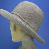 Chapeau cloche Raphia bord moyen taupe femme : couleur - taupe, Taille Réglable - par lacet de 54cm à 58cm