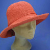 Chapeau cloche Raphia bord moyen orange femme : couleur - orangé, Taille Réglable - par lacet de 54cm à 58cm