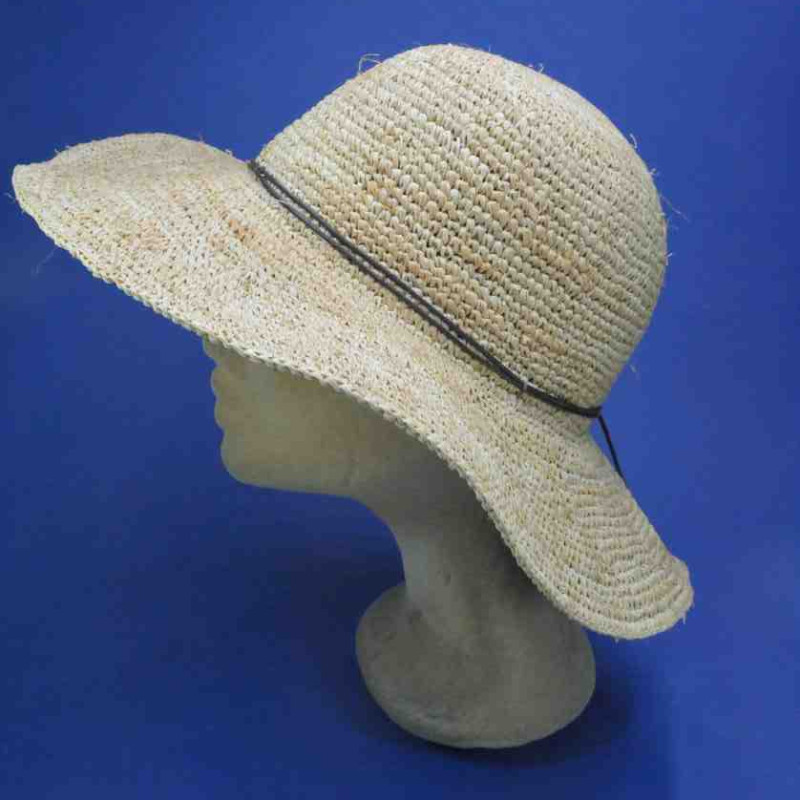 Capeline Raphia sunshine, réglable par lacet de 54 à 57cm | Pour femme